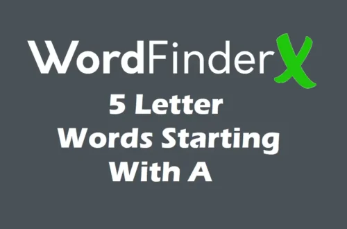 5 Letter Words Starting With A
